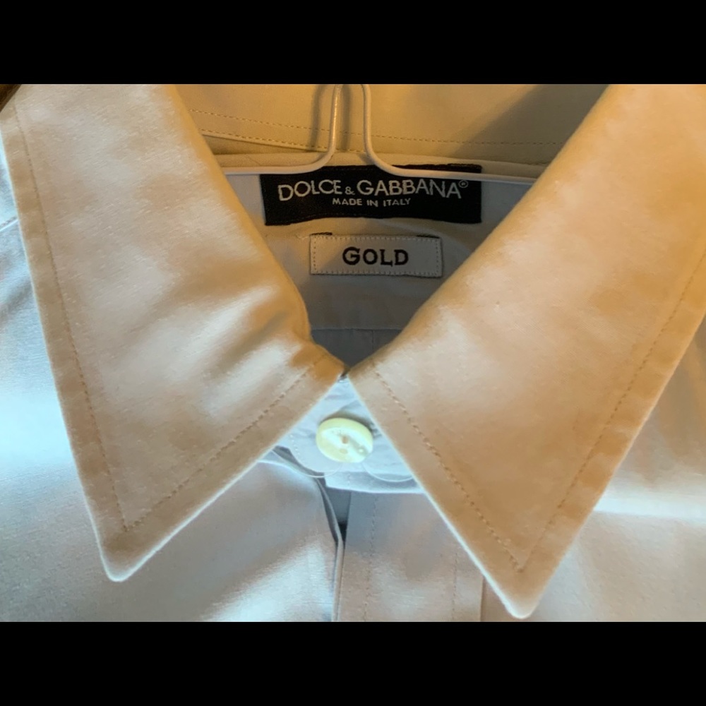 Dolce & Gabbana Gold Grey Shirt 15/38